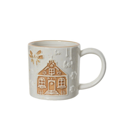 Tazza in Porcellana con Paesaggio in Rilievo