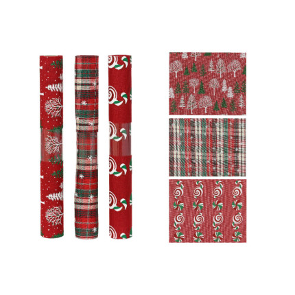 Runner in Tessuto Rosso Natalizio