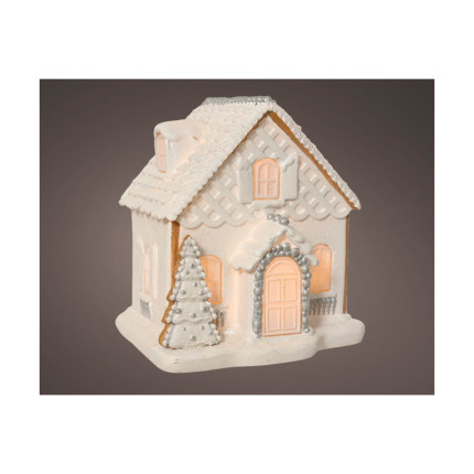 Casetta Bianca Led a Luce Fissa 21cm