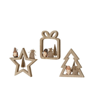 Ornamento in Legno Natalizio 16cm