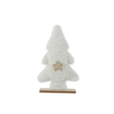 Alberello in Pelliccia Bianco 38cm