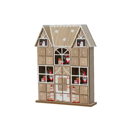 Calendario dell'Avvento Casetta in Legno con Caselle