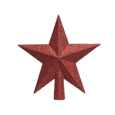 Puntale Stella Rossa Glitterata