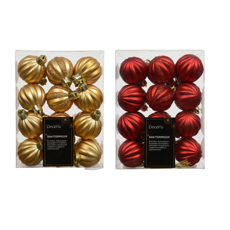 Palline Glitterate Opache (24 Pezzi)