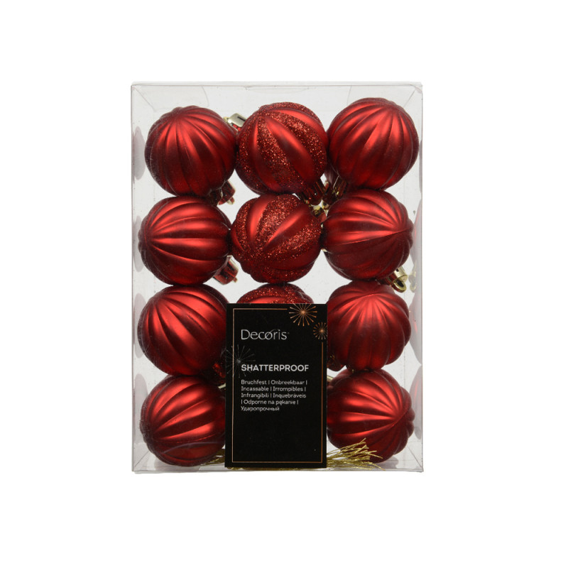 Palline Glitterate Opache (24 Pezzi)