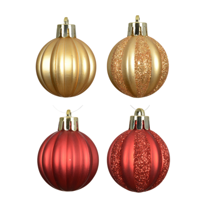 Palline Glitterate Opache (24 Pezzi)