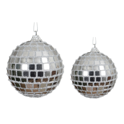 Pallina Discoball Argento 10cm
