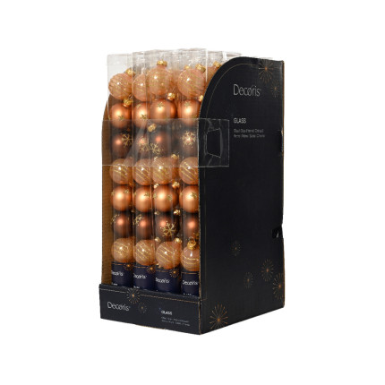 Palline in Vetro Fantasia Marrone 3cm (9 Pezzi)