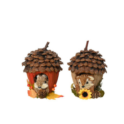 Decorazione Pigna con Animali del Bosco