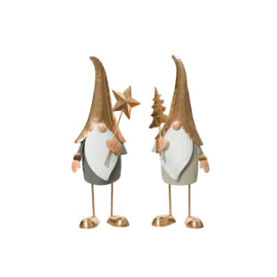 Gnomo in Ferro Oro Decorativo