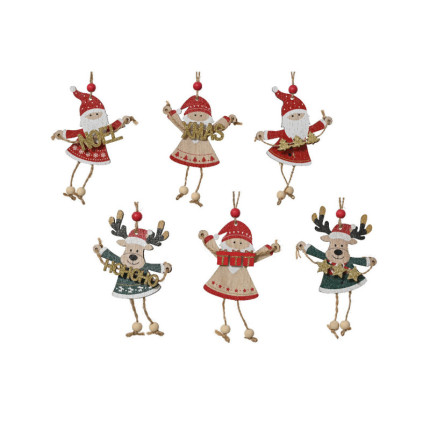 Soggetti Natalizi in Legno da Appendere 11cm