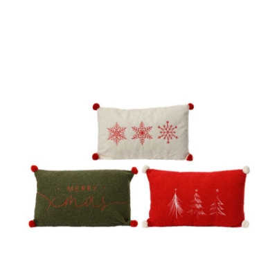 CUSCINO NATALIZIO CON POM POM