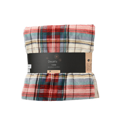 Coperta Scozzese Rossa e Azzurra