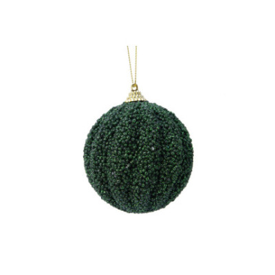 Sfera Verde con Paiettes 8cm