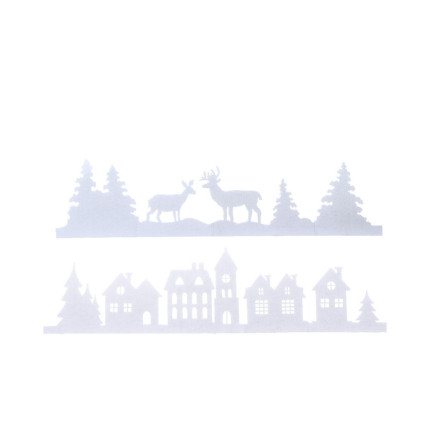 Decorazione Paesaggio Innevato per Bordi