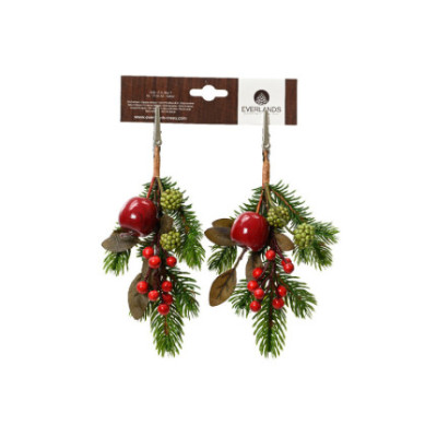 RAMETTO BACCHE E FRUTTA CON CLIP (2 PEZZI)