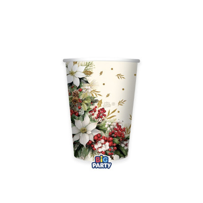 Bicchieri in Cartoncino Vintage Xmas (6 pezzi)