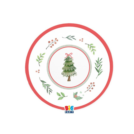 Piatti in Cartoncino Joyful Xmas (6 pezzi)