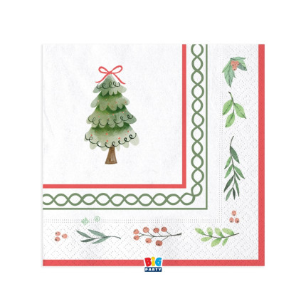 Tovaglioli Joyful Xmas (16 pezzi)