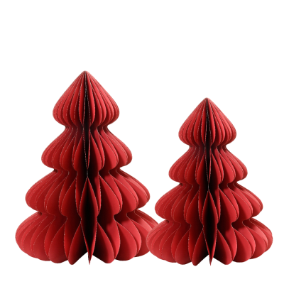 Albero in Carta Plissé Rosso