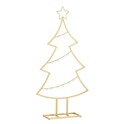 Albero Espositore in Metallo Oro 78cm