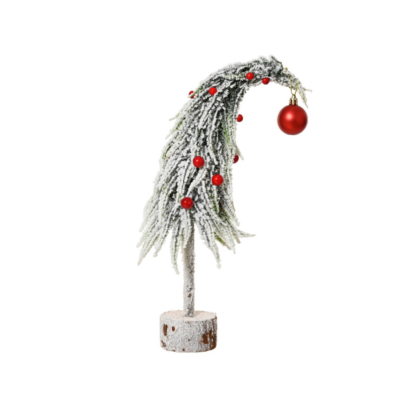 Alberello Innevato Decorativo con Palline