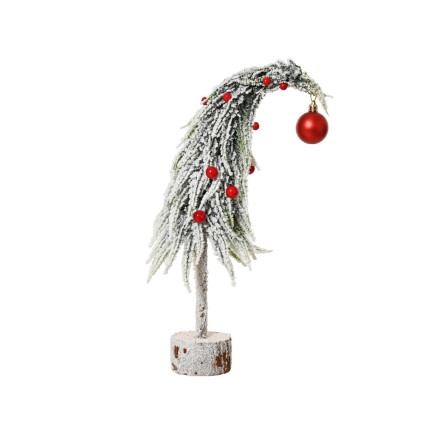 Alberello Innevato Decorativo con Palline