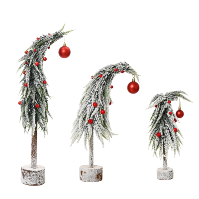 Alberello Innevato Decorativo con Palline
