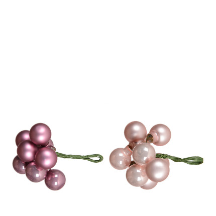 Pick Sfere in Vetro Rosa (10 Pezzi)