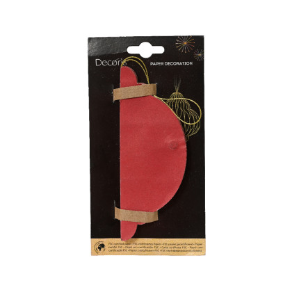 Sfera in Carta Plissé Rossa Glitter 15cm