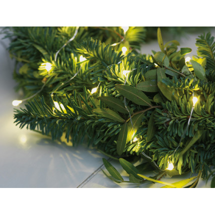 Filo metallico LED a luce fissa calda, interno/esterno | Incartare