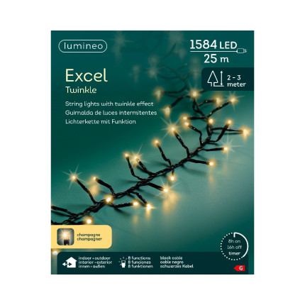 Luci natalizie LED excellent oro soft, interno/esterno | Incartare
