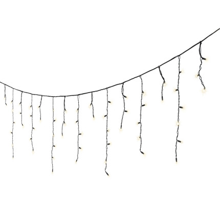 Tendina con Led Flash Allungabile 360 cm per Esterno – Nero/Luce Calda