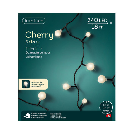 Lucy Cherry LED natalizio per albero di Natale – Luce Bianca/Cangiante