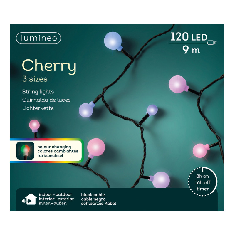 Lucy Cherry LED natalizio per albero di Natale – Luce Bianca/Cangiante