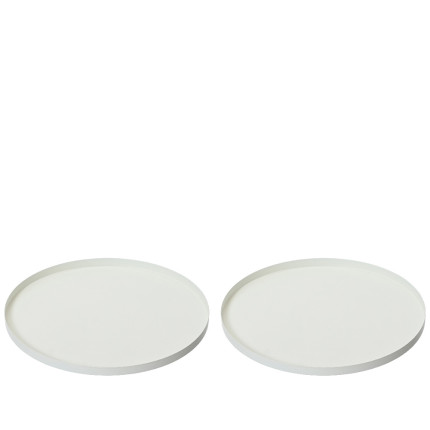 Piatto Satinato Bianco Con Bordo Alto