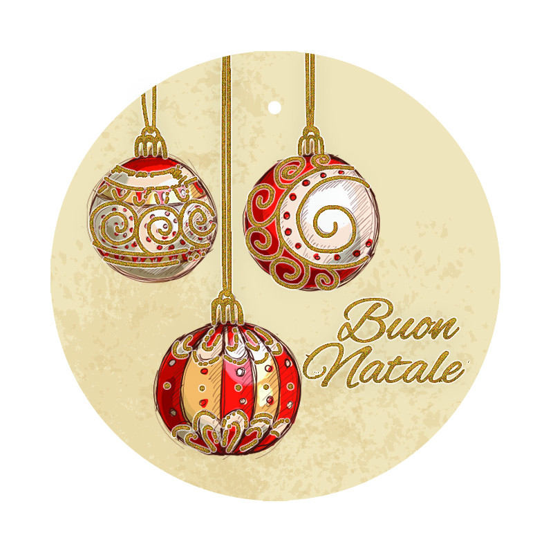 Chiudipacco Natale Vintage (4 Pezzi) Tondo