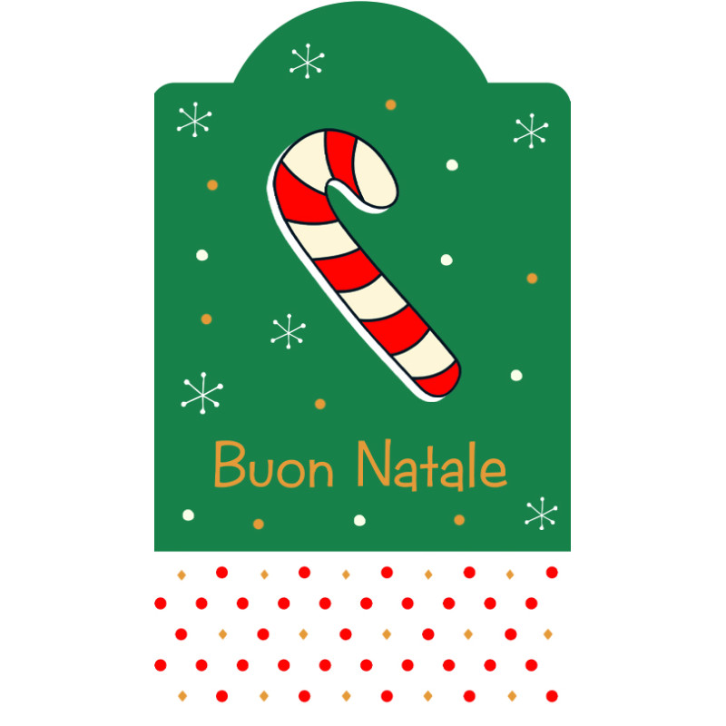 Chiudipacco Buon Natale Rossi e Verdi (4 Pezzi) Candy