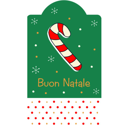 Chiudipacco Buon Natale Rossi e Verdi (4 Pezzi) Candy