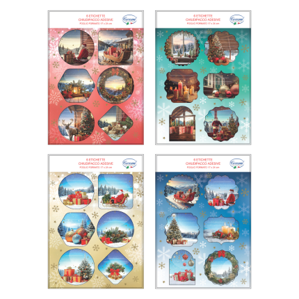 Etichette Natalizie Sagomate (6 Pezzi)