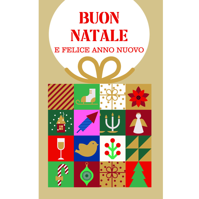 Bigliettini di Natale Stilizzati (6 Pezzi)