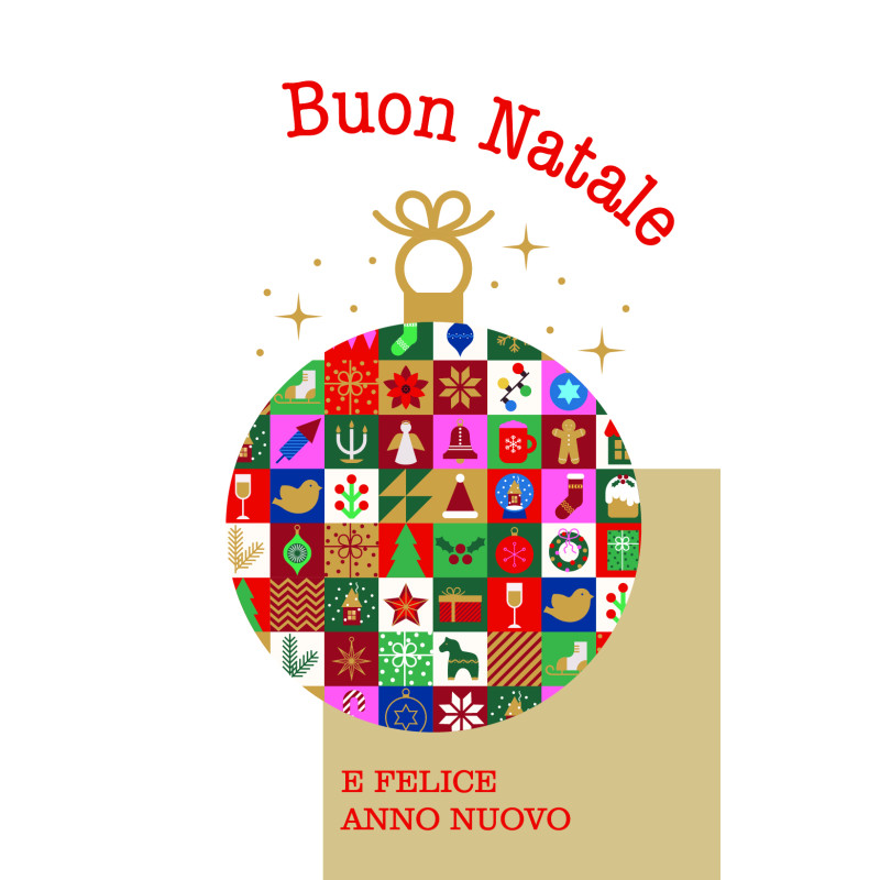 Bigliettini di Natale Stilizzati (6 Pezzi)