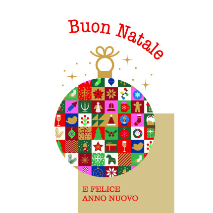 Bigliettini di Natale Stilizzati (6 Pezzi)