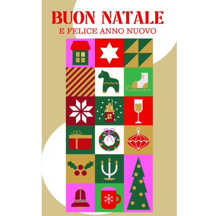 Bigliettini di Natale Stilizzati (6 Pezzi)