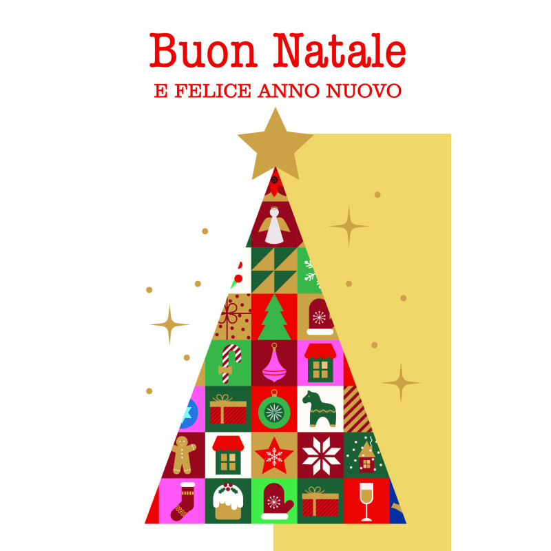 Bigliettini di Natale Stilizzati (6 Pezzi)