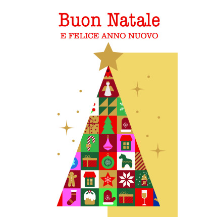 Bigliettini di Natale Stilizzati (6 Pezzi)