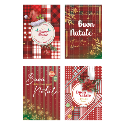 Biglietto Auguri di Natale Rosso