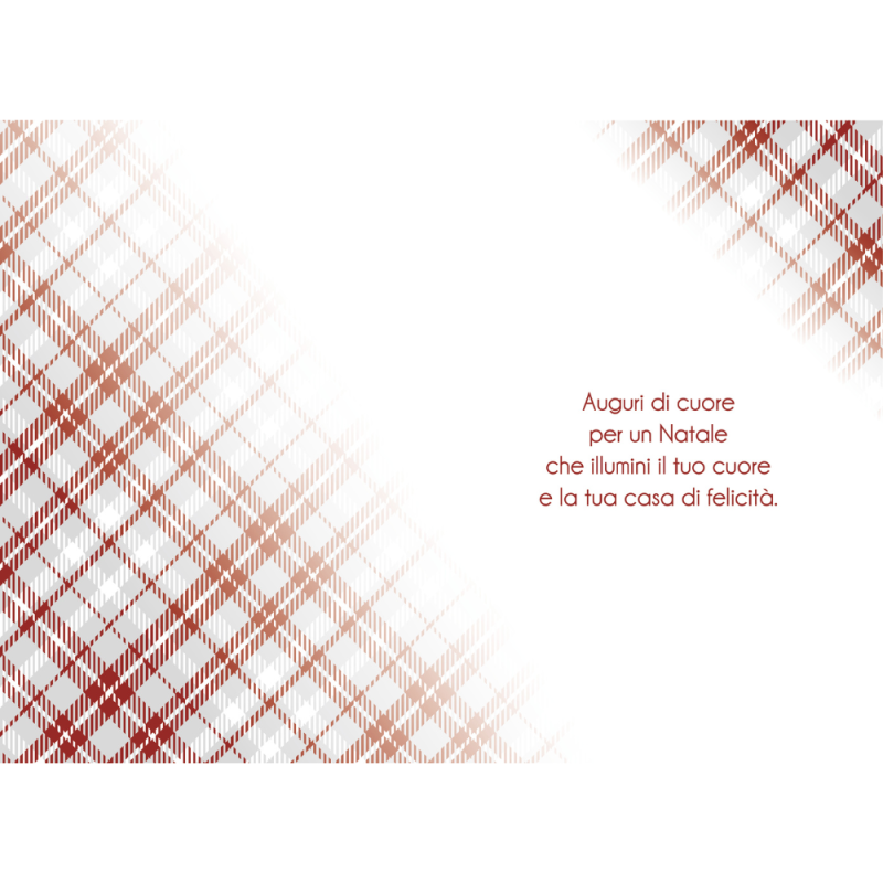 Biglietto Auguri di Natale Rosso