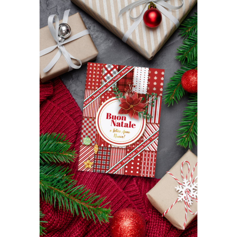 Biglietto Auguri di Natale Rosso