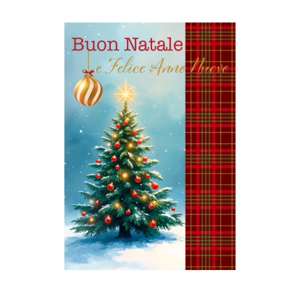 Biglietto di Auguri con Albero di Natale